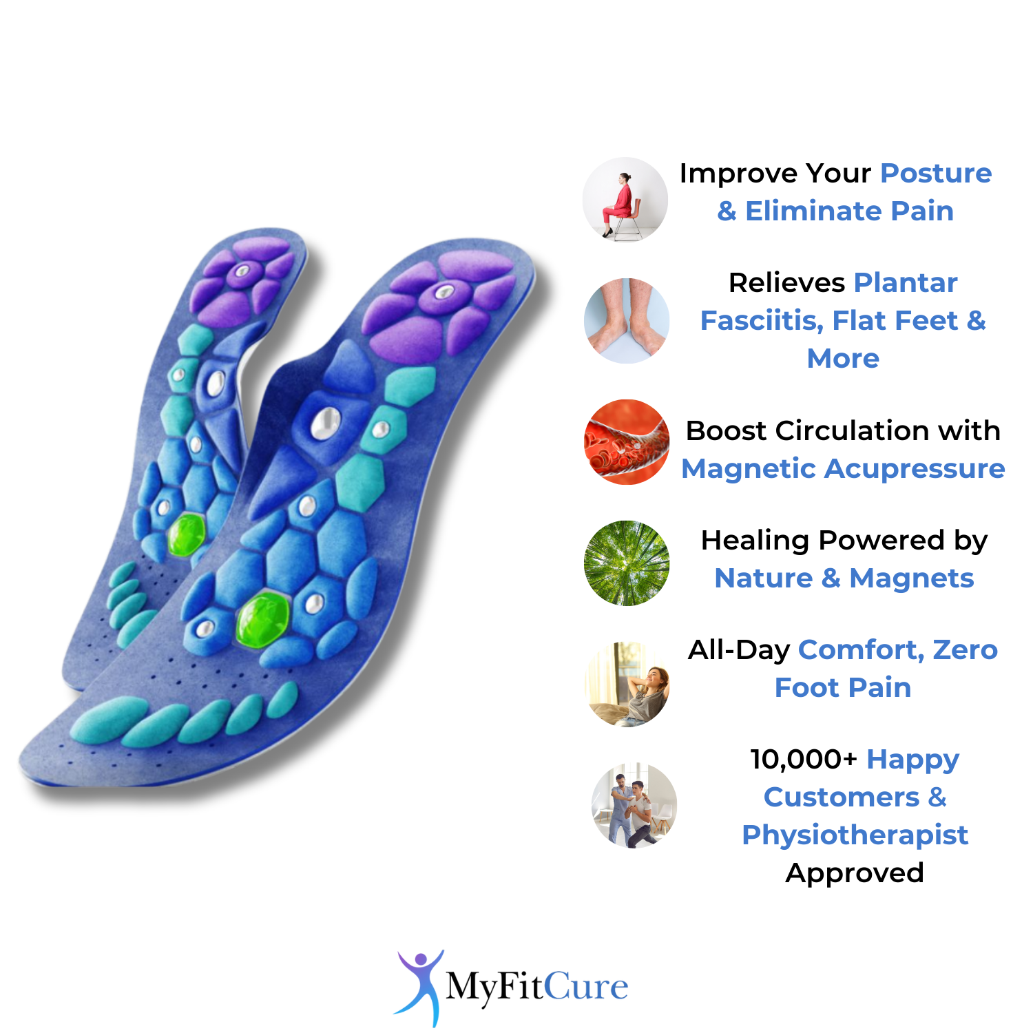 MyFitCure Magnetic Insoles